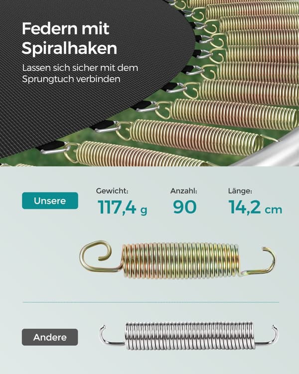 Trampoliini, SONGMICS, 366 cm, Musta-Tummanvihreä