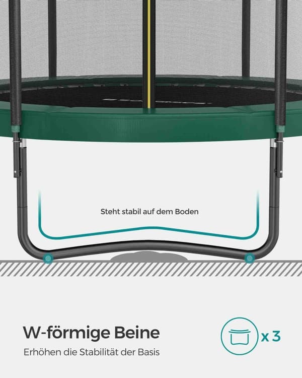 Trampolin, SONGMICS, 366 cm, Svart-Blå