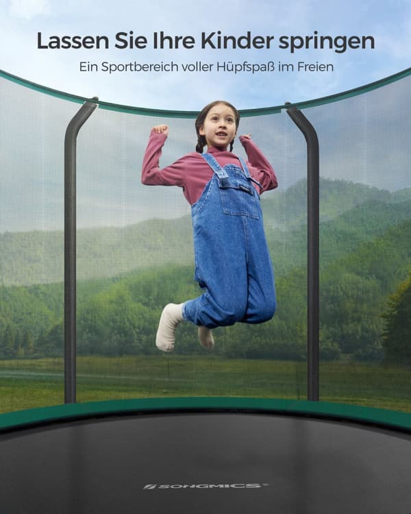 Trampolin, SONGMICS, 366 cm, Svart-Blå