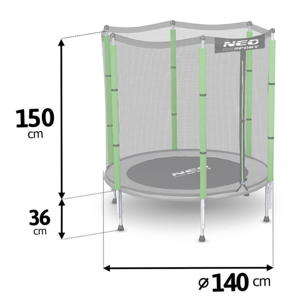 Havetrampolin til børn 140 cm 4,5 fod Neo-Sport