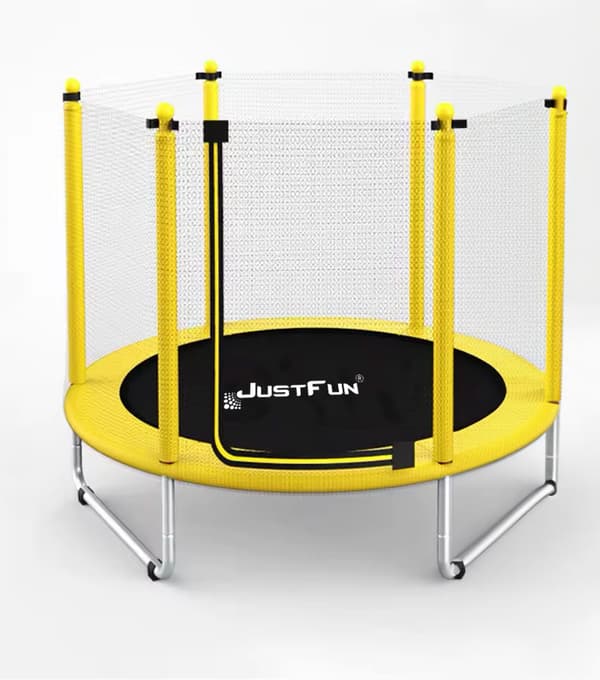REKREATIONSTRAMPOLIN FÖR BARN 152 CM JUST FUN GUL