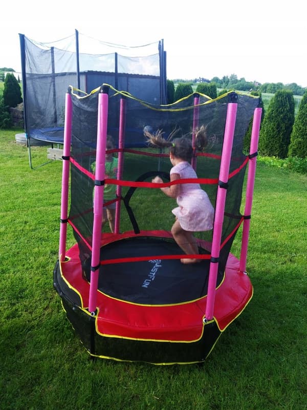 TRAMPOLIN indendørs 140cm JUST FUN rød