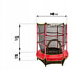 Miniatyrbillede 2 af 10: TRAMPOLIN indendørs 140cm JUST FUN rød