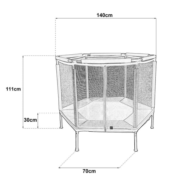 TRAMPOLINLEKHAGE FÖR HEM OCH TRÄDGÅRD 140 TRIO