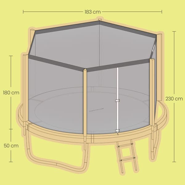 Studsare, Trampolin 305 cm, 305x305x180 cm, Blå