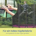 Miniatyrbild 4 av 6: Studsmatta, 305 cm Trampolin för trädgården, 180 cm höga raka stolpar, Stålram, Blå, Rosa