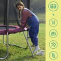 Miniatyrbild 5 av 6: Studsmatta, 305 cm Trampolin för trädgården, 180 cm höga raka stolpar, Stålram, Blå, Rosa