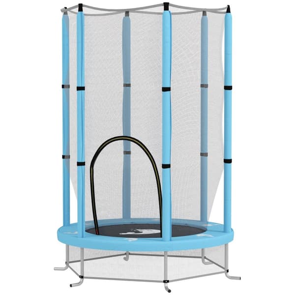 Rootzin lasten trampoliini turvaverkko - Kids Jumping Lelu - Sisätilojen ulkona pomppi - 30 joustavaa köysiä - Ø140cm x 190cm