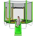 Miniatyrbild 5 av 11: Studsmatta för barn Ø213 cm – Utomhustrampolin med rutschkana, stege, skyddsnät & vadderade stolpar – TÜV-certifierad, max 100 kg
