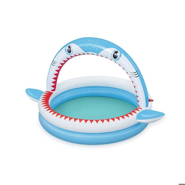 Bestway Shark uppblåsbar plaskdamm för barn 163 x 127 x 92 cm