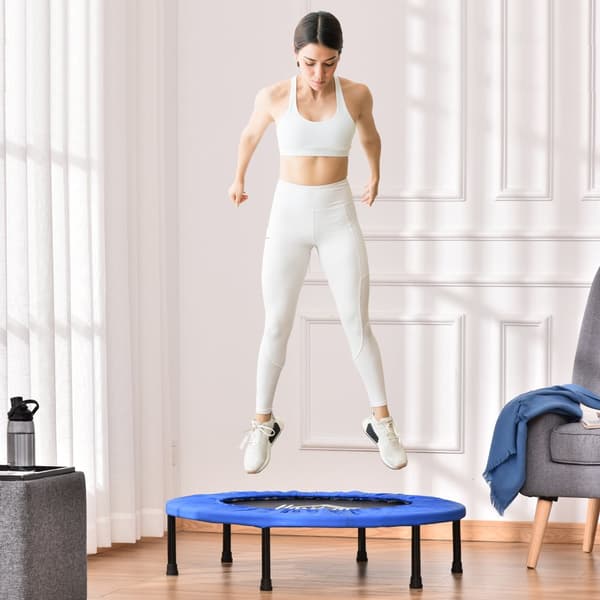 Fitness Trampolin, Ø91x22.5H cm, Sort+Blå