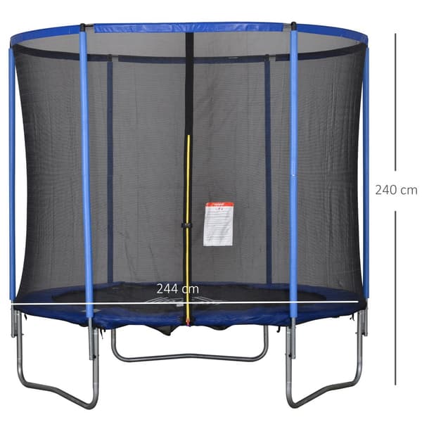 Trampolin, Ø244x240H cm, Blå och Svart
