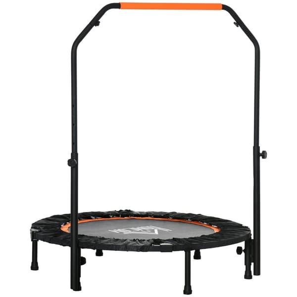 Fitness Trampolin, 102 cm, Ø102 x 99-123H cm, Sort