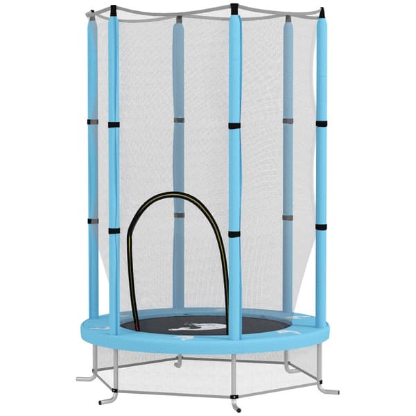 Barns Trampolin, Ø140 cm, Ø140x190H cm, Ljusblå