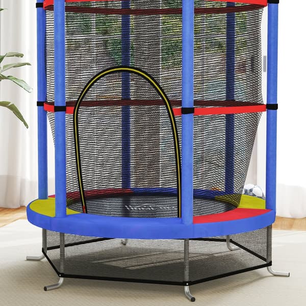 Barns Trampolin, Ø140x190H cm, Flerfärgad
