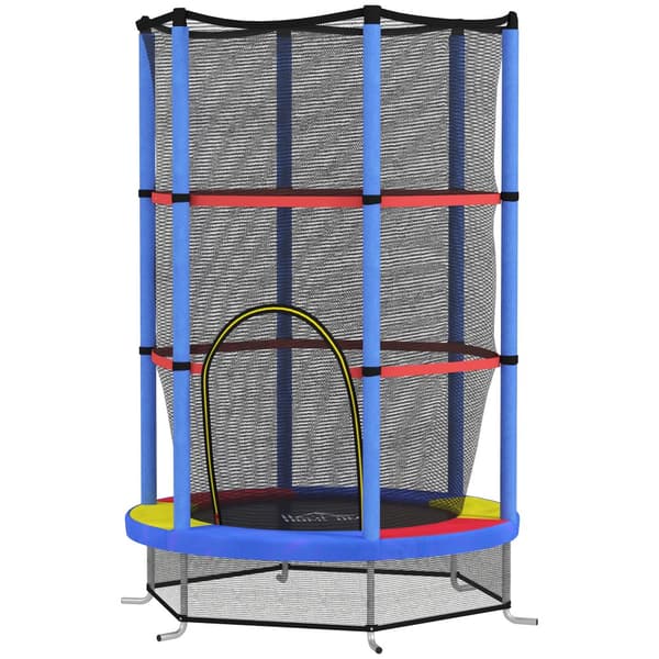 Barns Trampolin, Ø140x190H cm, Flerfärgad
