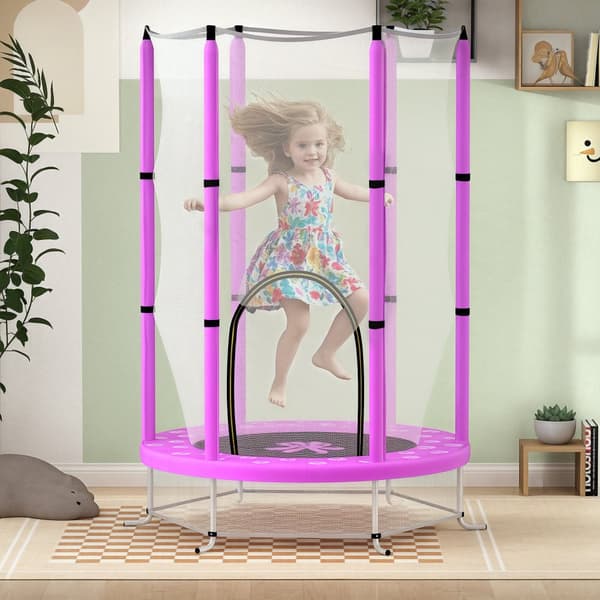 Barns Trampolin, Ø140 cm, Ø140 x 190H cm, Lila