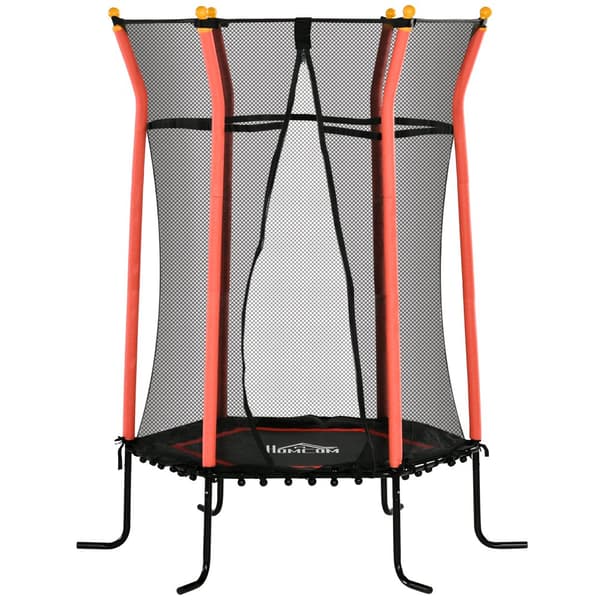 Barns Trampolin, Ø163.5 cm, Ø163.5x190H cm, Röd