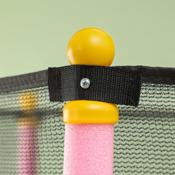 Barns Trampolin, Ø140 cm, 140x140x190 cm, Rosa