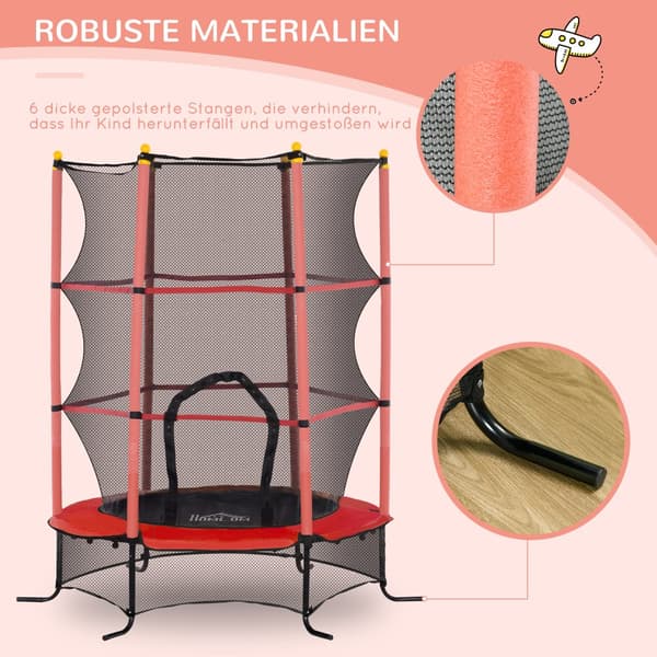 Børns Trampolin, Ø163 cm, Rød