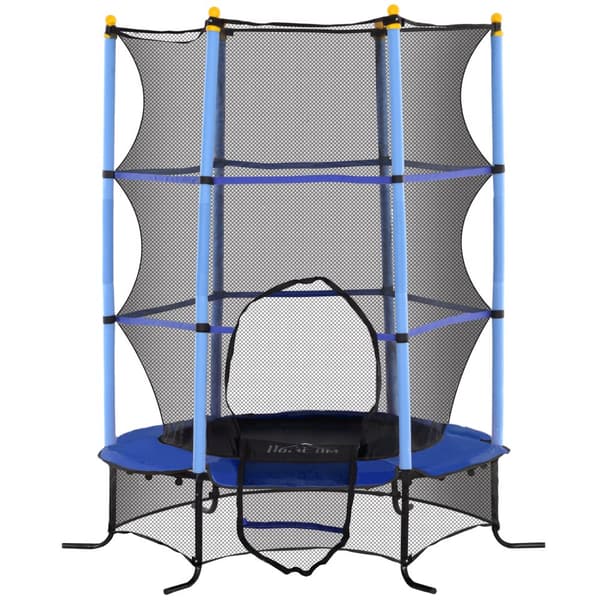 Barns Trampolin, Ø163x190H cm, Blå