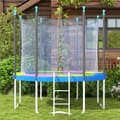Miniatyrbild 8 av 9: Trampolin Kantöverdrag, Ø244 cm, Ø244x30H cm, Gul+Rosa+Grön+Blå