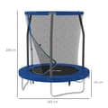 Miniatyrbild 3 av 7: Rootz Children's Trampoline - Garden Trampoline - Kids Bouncer - Safety Net ingår - Ø 183 x 200 cm - Blue - Förbättrar utomhus kul