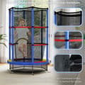 Miniatyrbild 6 av 11: Rootz Children's Trampoline - Barn Jumper - Safety Bouncer - Endless Bouncy Fun - Steel Frame, Ø140x160cm