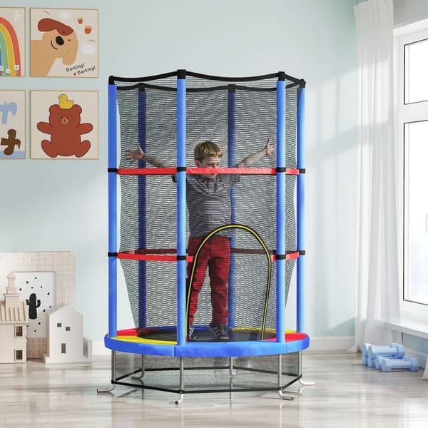 Rootz Children's Trampoline - Barn Jumper - Safety Bouncer - Endless Bouncy Fun - Steel Frame, Ø140x160cm