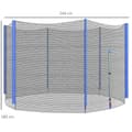 Pikkukuva 3 / 7: Rootz Trampoline Safety Net - Korvaava verkko - Turvaverkko - Kestävä PE -materiaali - Ø244 x 180cm, sopii 6 viestiin, helppo vetoketjullinen pääsy la