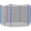 Pikkukuva 6 / 7: Rootz Trampoline Safety Net - Korvaava verkko - Turvaverkko - Kestävä PE -materiaali - Ø244 x 180cm, sopii 6 viestiin, helppo vetoketjullinen pääsy la