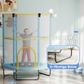 Miniatyrbild 4 av 11: Rootz Children's Trampoline - Safety Net - Non -Slip Ben - Zipper Access - Ø140 x 190h cm