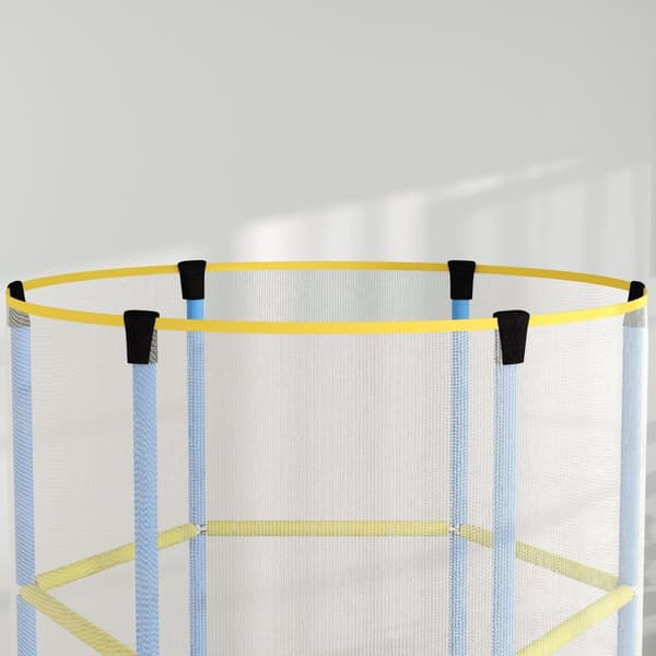 Rootz Children's Trampoline - Safety Net - Non -Slip Ben - Zipper Access - Ø140 x 190h cm