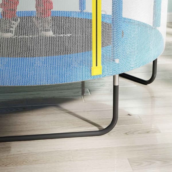Rootz Children's Trampoline - Safety Net - Non -Slip Ben - Zipper Access - Ø140 x 190h cm