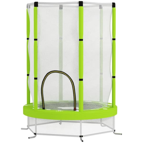Rootz Children's Trampoline - Barn studsande leksak - Mini Jumper - Safety Net - Inomhus och utomhus kul - Ø140 x 190h cm - Grönt