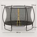 Miniatyrbild 3 av 7: Rootz Garden Trampoline - Outdoor Trampoline - Safety Net - High Jumps - Ø 305 x 240H CM - Black - CE Certified