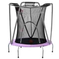 Miniatyrbild 5 av 11: Trampolinsats för barn – rund inomhus- och utomhustrampolin i galvaniserat stål, Ø147 cm, maxvikt 50 kg, lila/grå