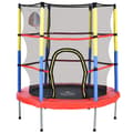 Miniatyrbild 4 av 11: Trampolin för barn med basketkorg – mini inomhus- och utomhustrampolin, maxvikt 45 kg, 164x140 cm, röd/gul/blå