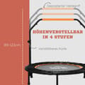 Miniatyrbillede 4 af 10: Rootz Fitness Trampoline - sammenfoldelig - Hjem træning - Burns Calories - Ø102 X 99-123H CM
