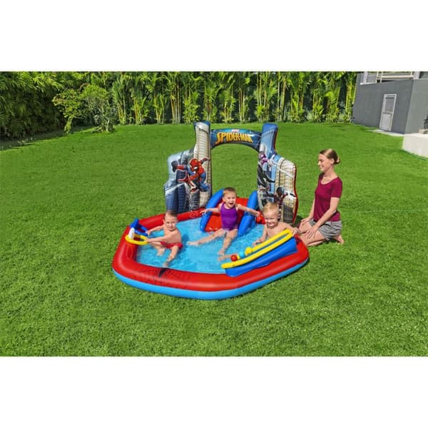 Bestway barnpool Spiderman lekpark 211 x 206 x 127 cm
