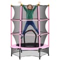 Miniatyrbillede 1 af 2: Børns Trampolin, Ø 140 cm, Sikkerhedsnet, Flere Farver,Lyserød