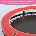 Miniatyrbild 4 av 5: Trampolin för barn och vuxna - K IKIDO - Ø 140x160H - Trampolin för trädgården med säkerhetsnät - Fjäder - Stålram - Röd