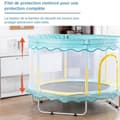 Miniatyrbild 3 av 4: Trampolin för barn utomhus och inomhus ikido, trampolin för trädgårdsspel, trampolin med skyddsnät - blå