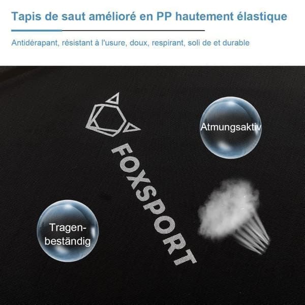 Trampolin för barn utomhus och inomhus ikido, trampolin för trädgårdslek, trampolin med säkerhetsnät - rosa