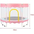 Miniatyrbild 1 av 4: Trampolin för barn utomhus och inomhus ikido, trampolin för trädgårdslek, trampolin med säkerhetsnät - rosa