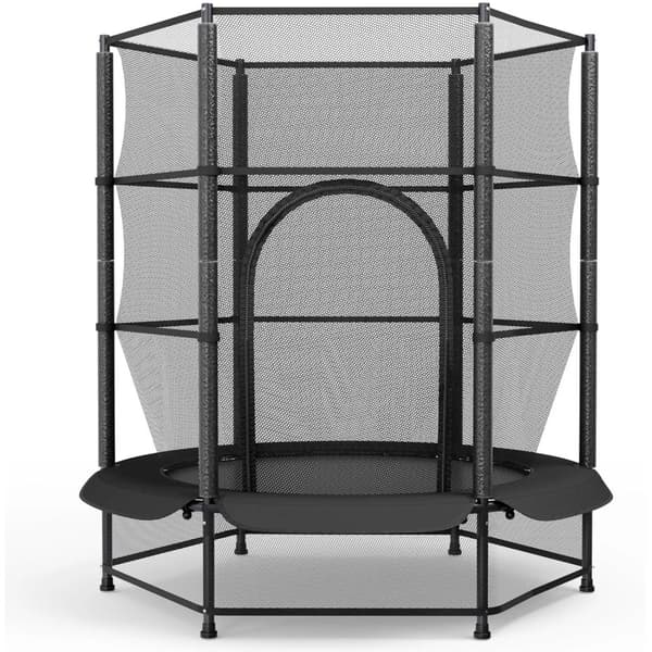 Mini Tumletrampolin, Sikker Design med Net, Nem Samling,sort