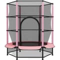 Miniatyrbild 1 av 2: Mini Trampolin för Småbarn, Säker Design med Nät, Lätt Montering,Rosa