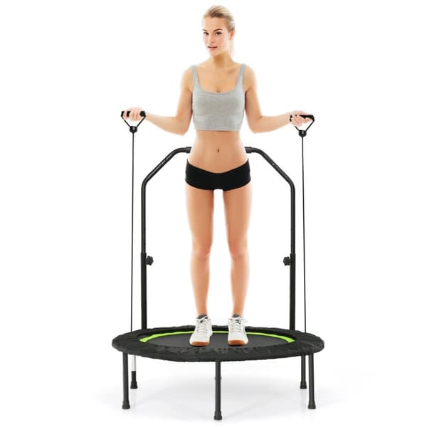 Foldbar trampolin, 101x101x105-129 cm, Blå