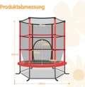Miniatyrbillede 3 af 8: Have trampolin, 165x165x165 cm, rød