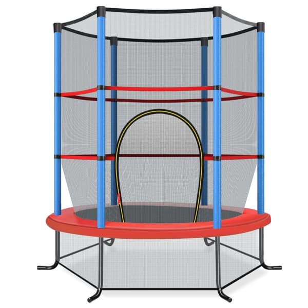Trampolin för trädgården, 165x165x165 cm, marinblå